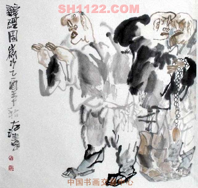 孙大江-禅僧之三-淘宝-名人字画
