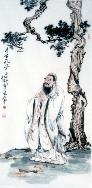 千古孔子-朱文松-淘宝-名人字画-中国书画交易
