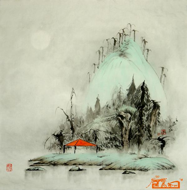 中国山水名家张志吉期权艺术收藏 中国书画交