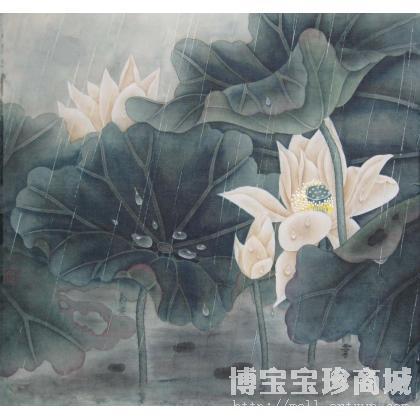 王素梅-1【雨荷】王素梅作品 类别: 中国画\/年画
