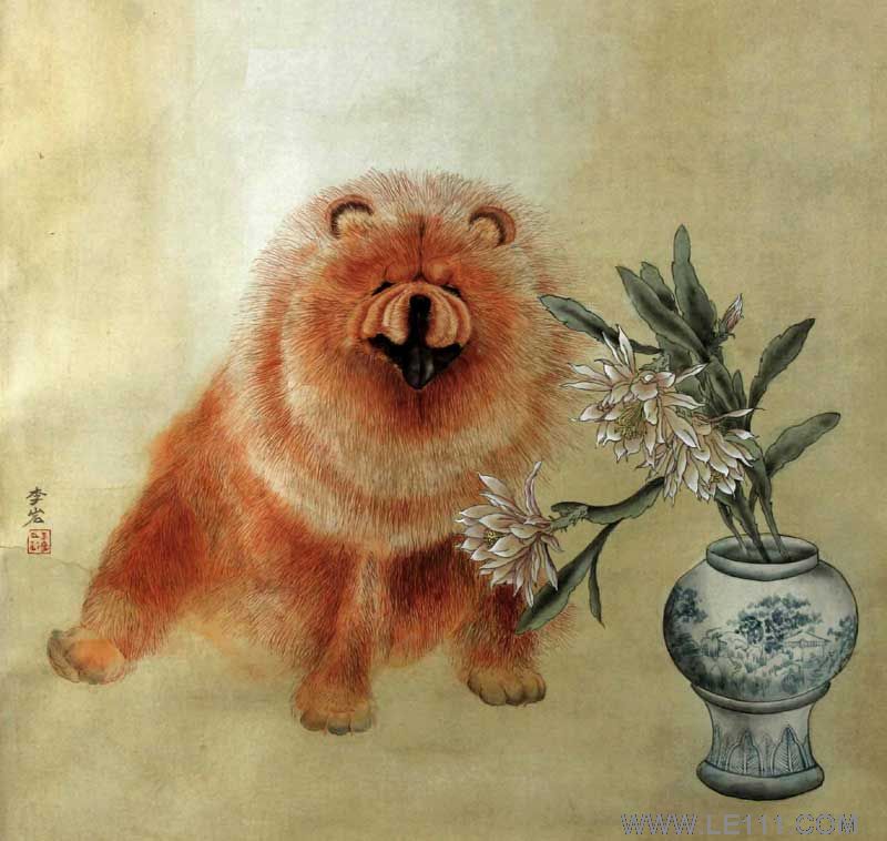 李岩-李岩的作品松狮-淘宝-名人字画-中国书画