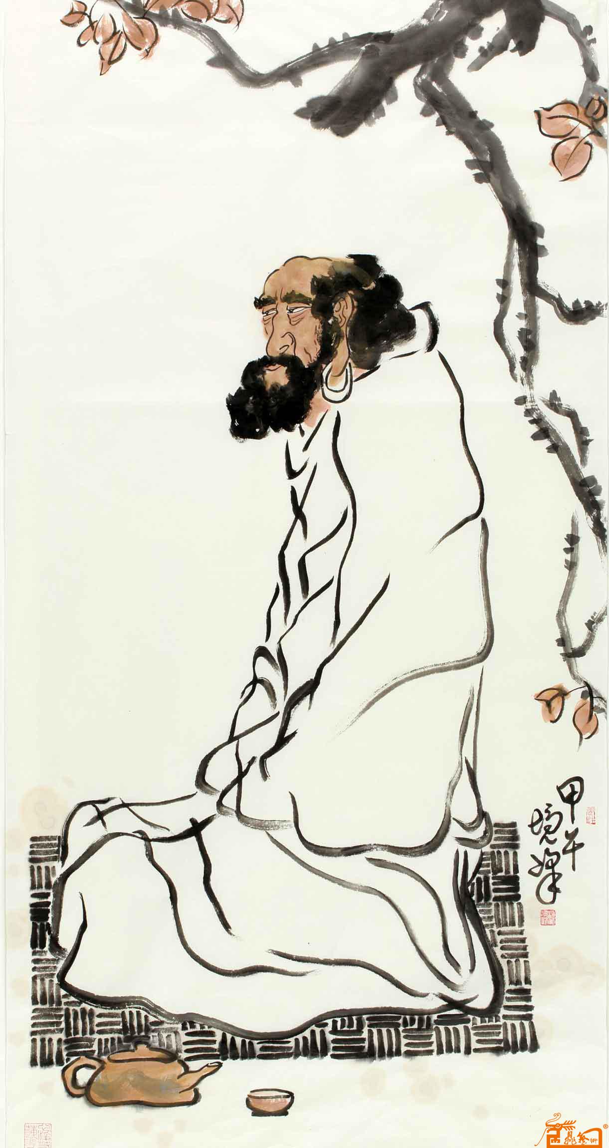 梁境峰-菩提达摩-淘宝-名人字画-中国书画交易
