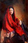 藏族女孩100x150cm布面油画2014