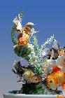 泡沫雕刻作品17-作品：《金鱼戏水》  材料：泡沫