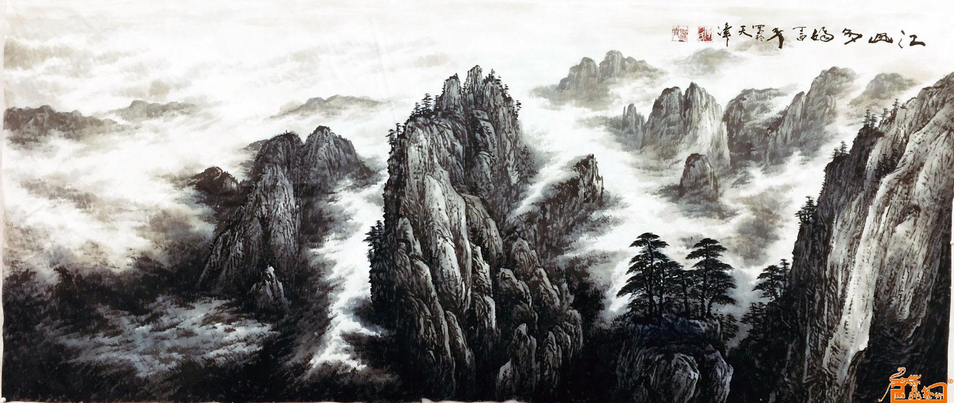中国著名书画大师宁汉青-作品702-山水
