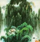 漓江山村圗(中国画)